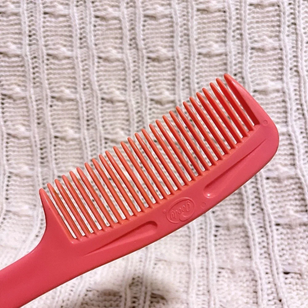 Vintage GOODY Pocket Hip Comb‎ w Handle PINK 6 1/2 Inch RETRO USA